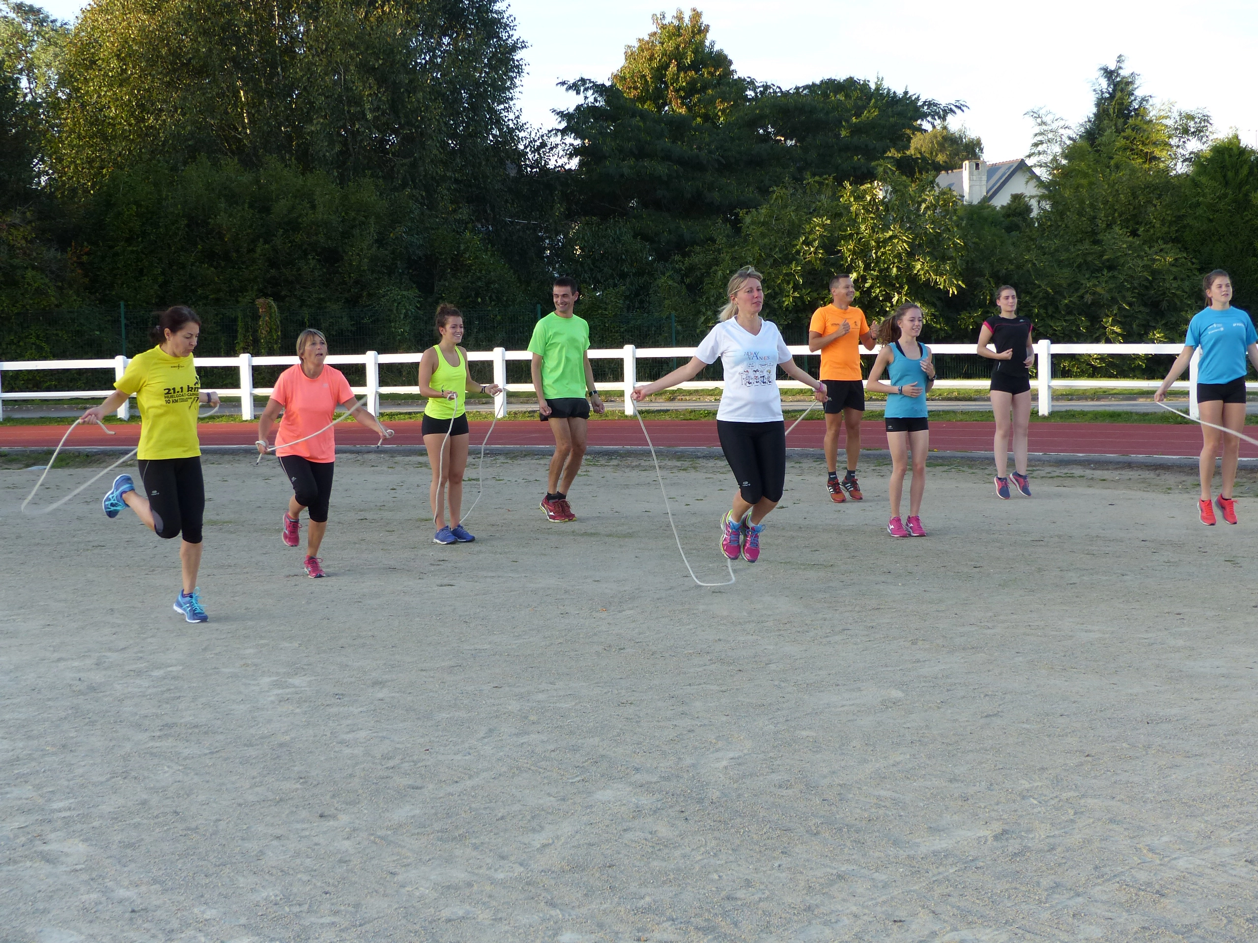 Entrainement corde a sauter club Athletisme Pays de Pontivy