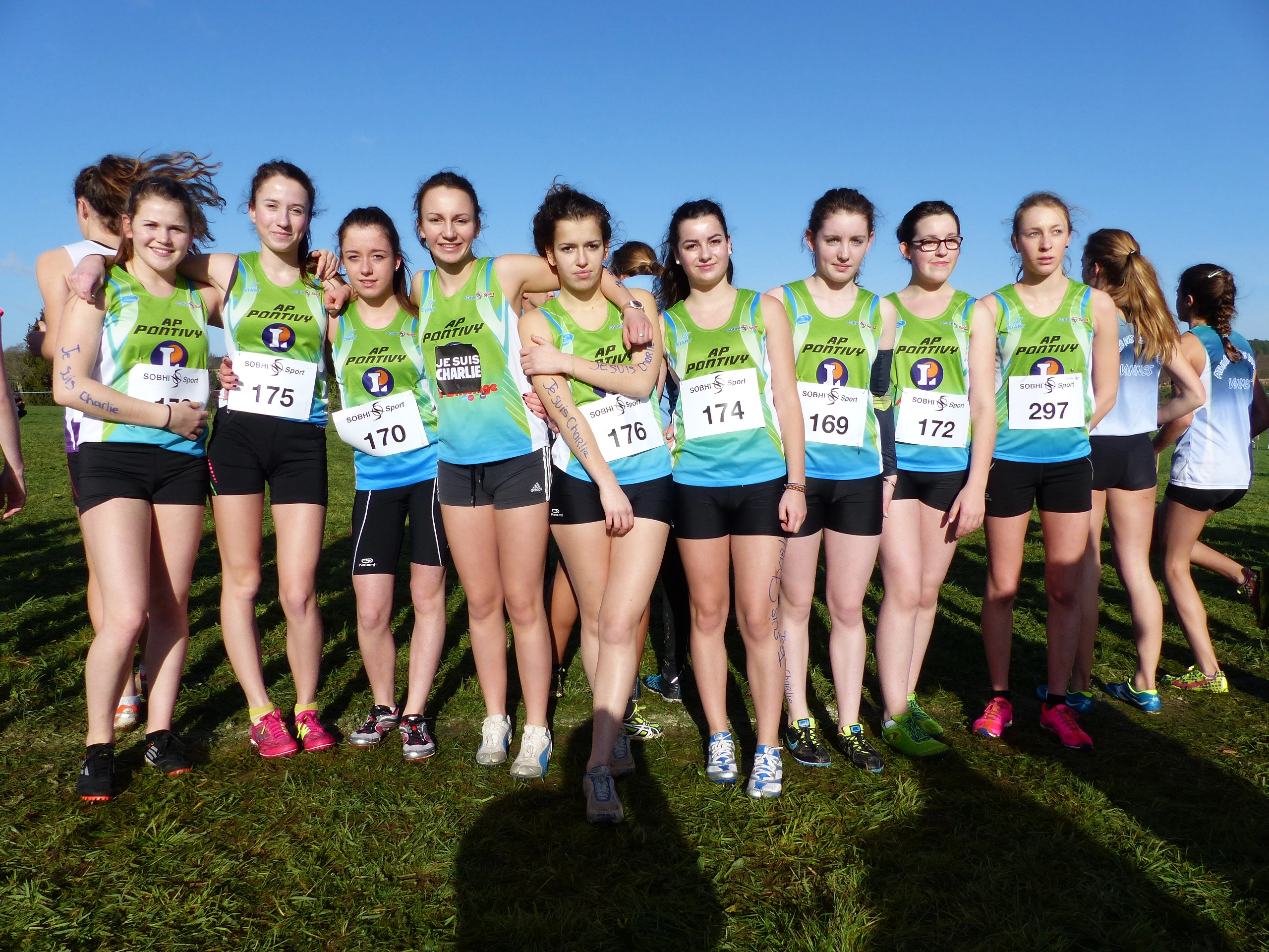 Les filles cross 2015 club Athletisme Pays de Pontivy