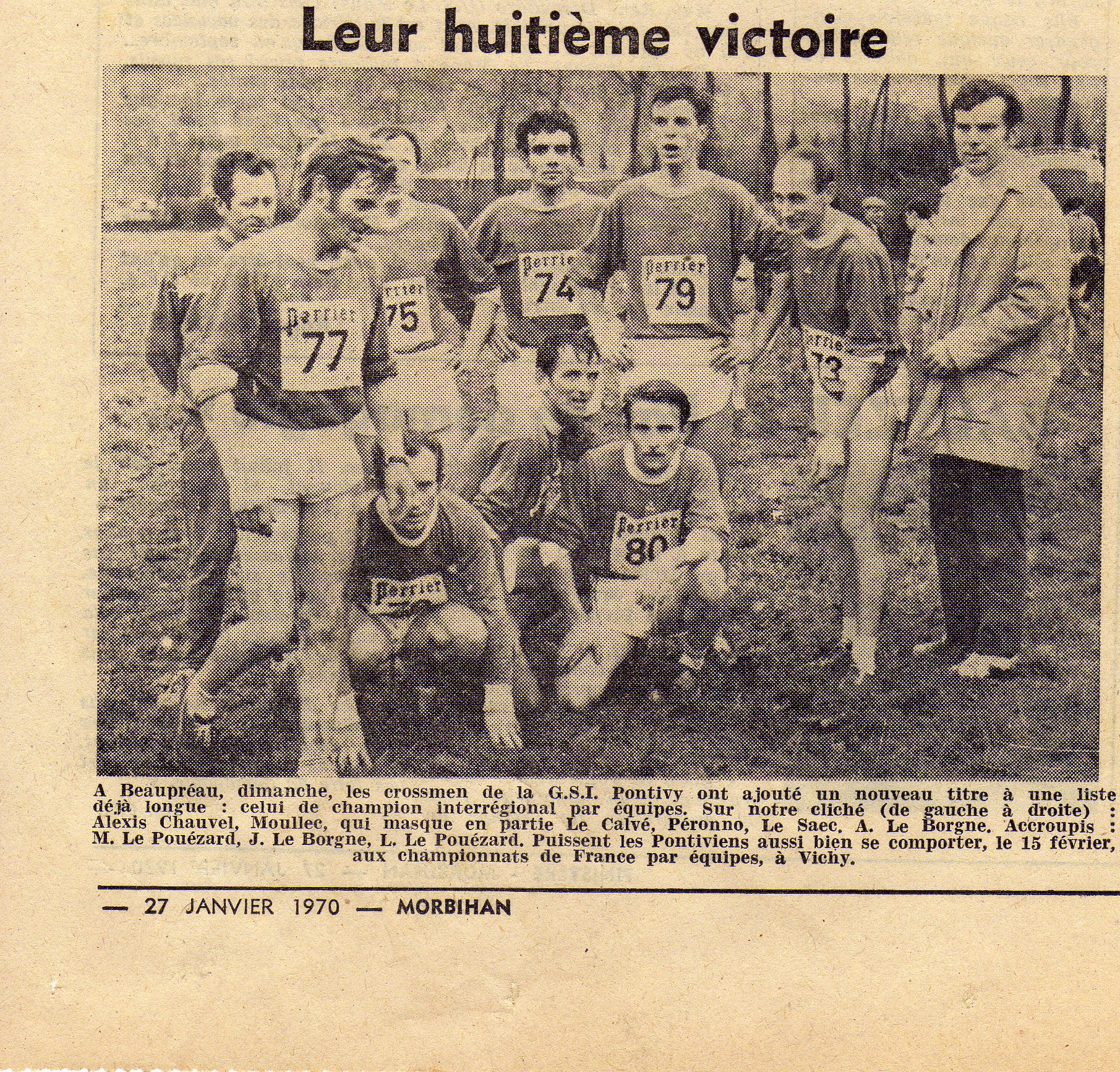 8ème victoire GSI Pontivy Crossmen club Athletisme Pays de Pontivy